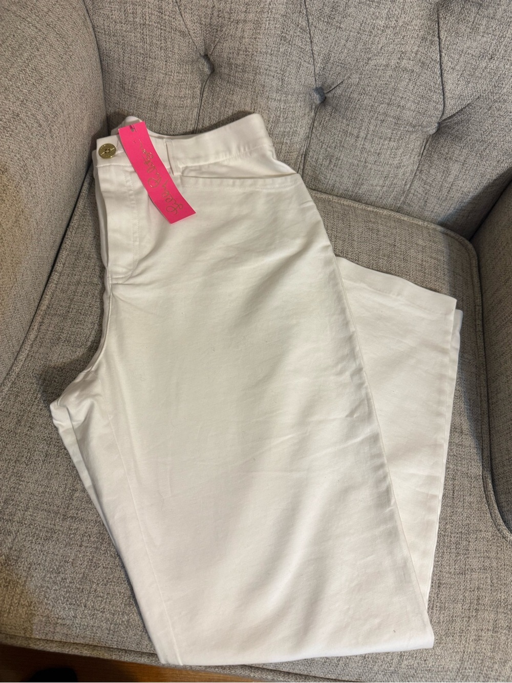 Lilly Pulitzer White Straight-Leg Women's Jeans